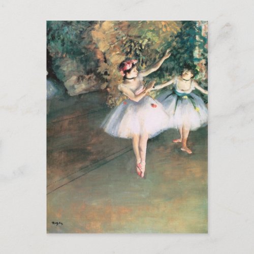 Two Dancers on A Stage 1874 Degas Postcard