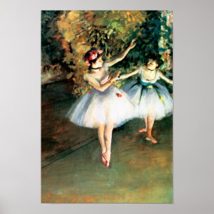 Two Dancers on a Stage by Degas Poster