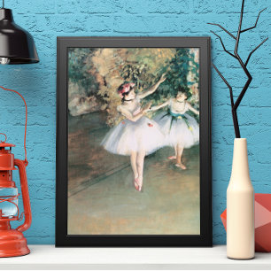 Two Dancers on a Stage by Edgar Degas, Vintage Art Poster