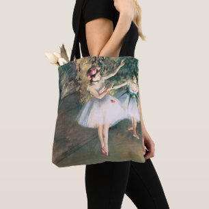 Two Dancers on a Stage by Edgar Degas, Vintage Art Tote Bag