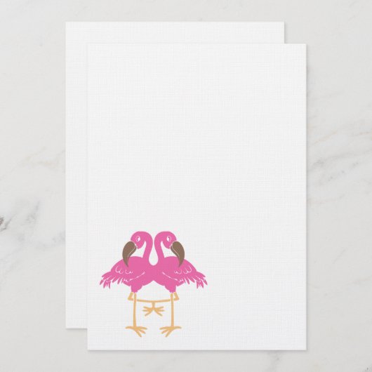 Two dancing flamingos (Front/Back)