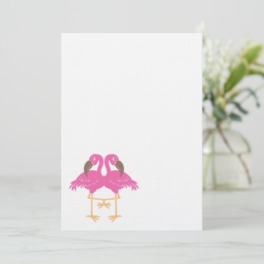 Two dancing flamingos (Standing Front)