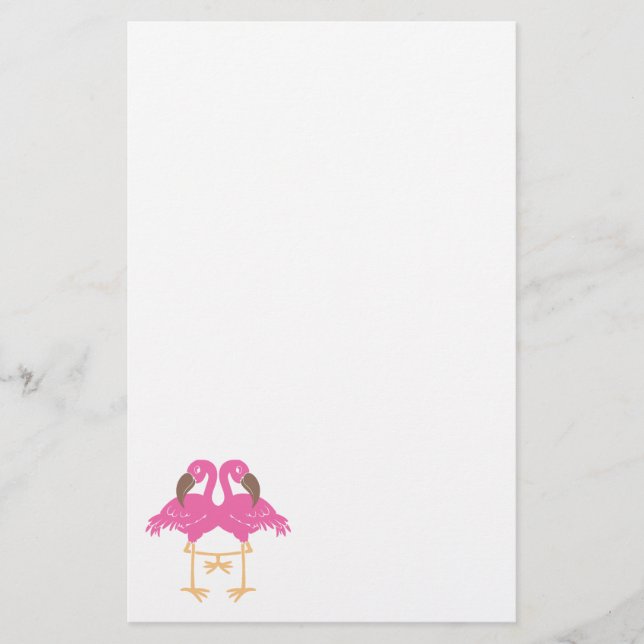 Two dancing flamingos stationery (Front)
