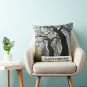Two 'Dancing' Willow Trees Throw Pillow (Chair)