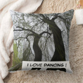 Two 'Dancing' Willow Trees Throw Pillow (Blanket)