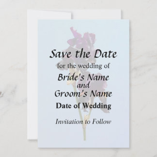 Two Dark Purple Irises Save the Date