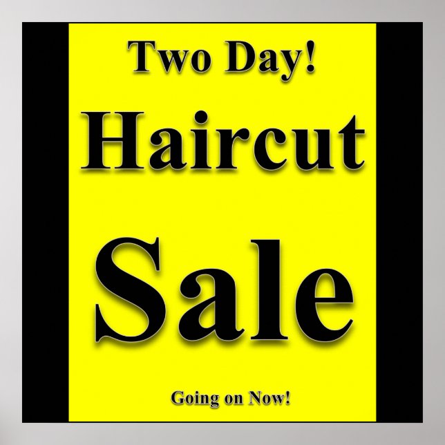 Two Day Haircut Sale Poster Matte (Front)