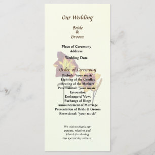 Two Daylilies having a Chat Wedding Program