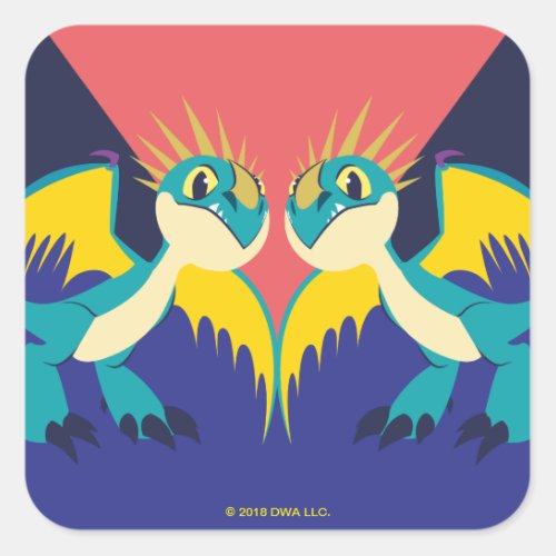 Two Deadly Nader Dragons Square Sticker