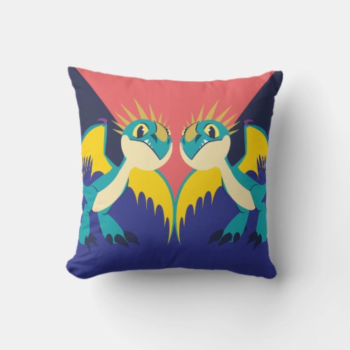 Two Deadly Nader Dragons Throw Pillow