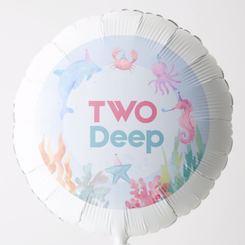 Two Deep Birthday Balloon