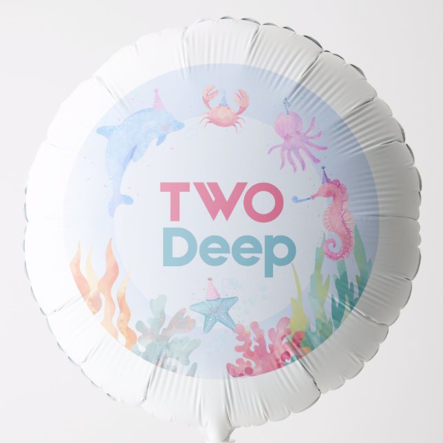 Two Deep Birthday Balloon (Front)