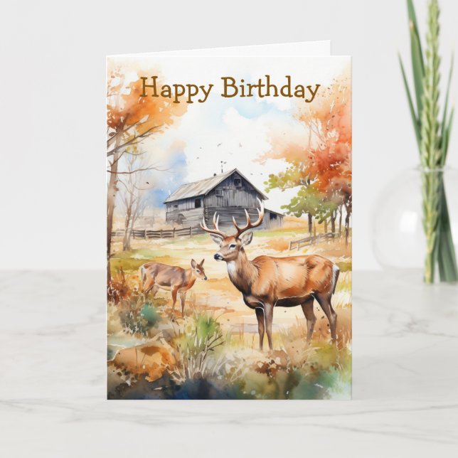 Two Deer Card (Front)