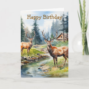 Two Deer Card