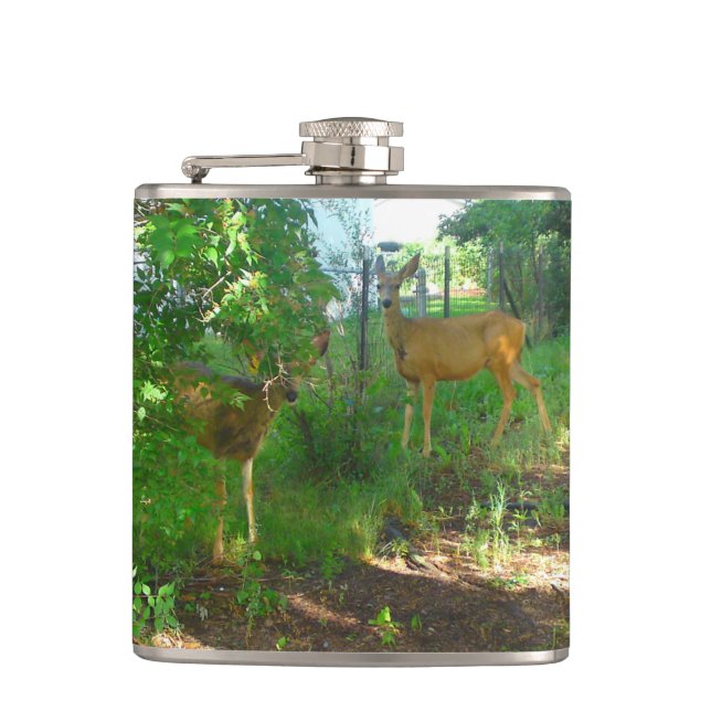 Two Deer Forest Flask (Front)