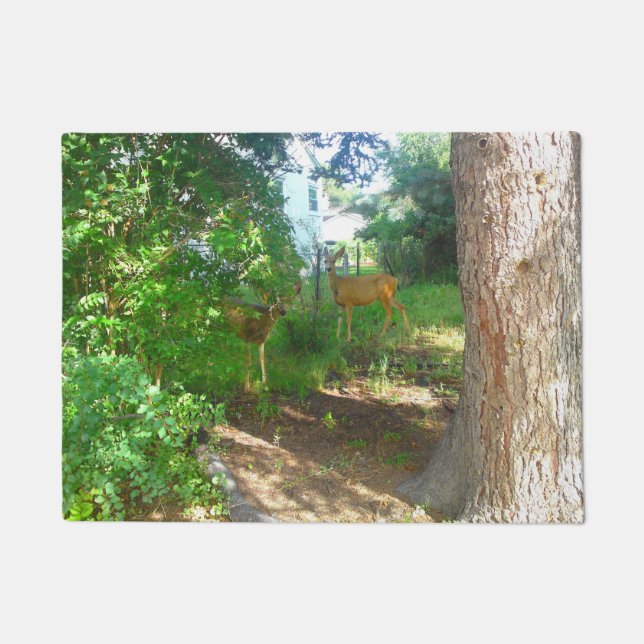 Two Deer Wildlife Door Mat (Front)