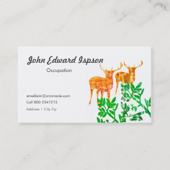 Two Deers Business Card by happytwitt at Zazzle