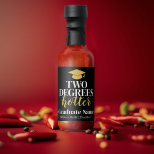 Two Degrees Hotter - Name - Black Gold Graduation Hot Sauces