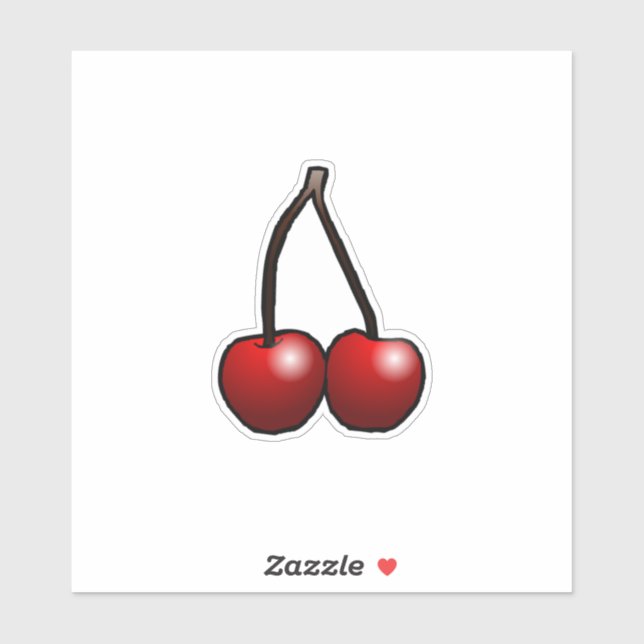 Two delicious cherries sticker (Sheet)