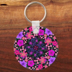 Two Designs Beautiful Flowers Keychain