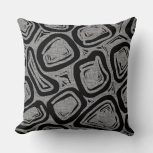 Two Designs Mid Century Modern Atomic Shapes Throw Pillow