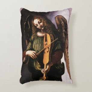 Two Different Angels by Leonardo da Vinci Accent Pillow