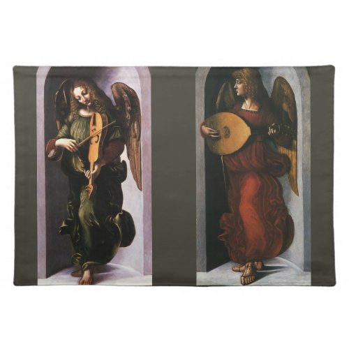 Two Different Angels by Leonardo da Vinci Cloth Placemat