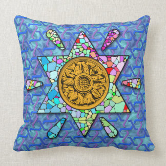 Two different Star of David motifs Throw Pillow