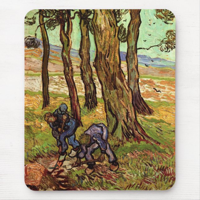 Two Diggers Among Trees Mouse Pad (Front)