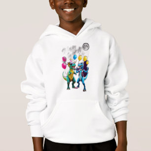 Two dinosaurs dancing like they’re at a party. hoodie