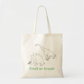 Two Dinosaurs, Outline, Custom Trick or Treat Bags