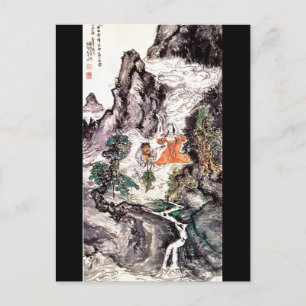 Two Divinities Dancing c. 1924 Japanese Painting Postcard