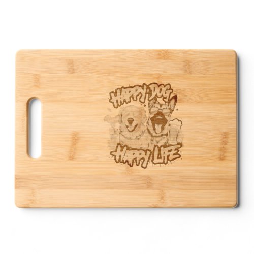 Two Dogs Drinking Beer and Wearing Sunglasses Cutting Board
