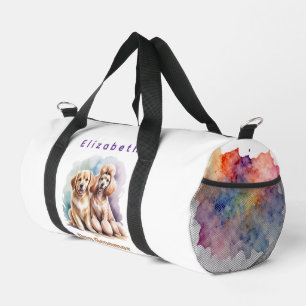 Two Dogs Groomer Personalized Duffle Bag