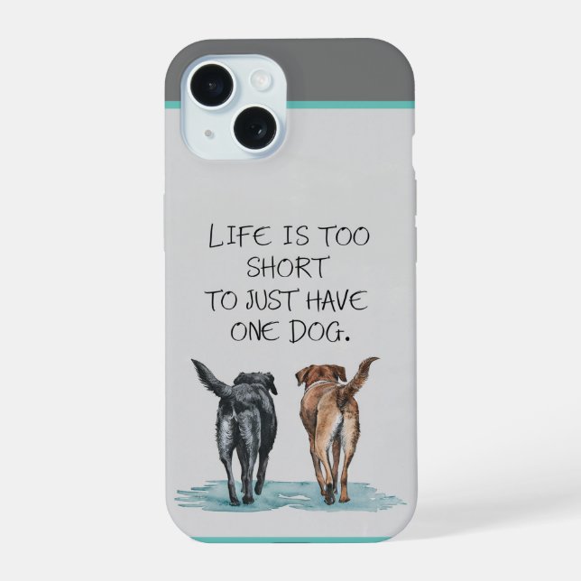 Two Dogs iPhone 15 Case (Back)