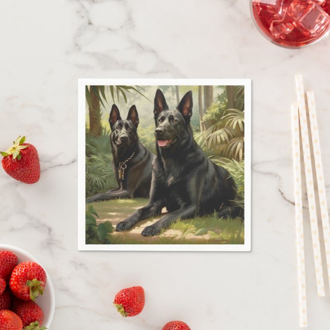 Two Dogs Napkins (Insitu)