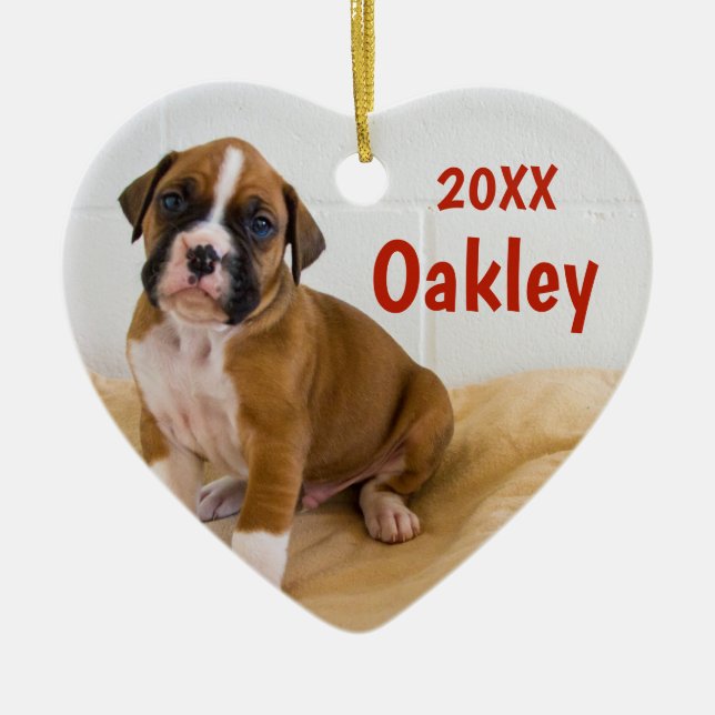 Two Dogs Two Sided Christmas Dog Ornament (Front)