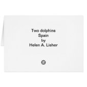 Two dolphins cards (Back Horizontal)