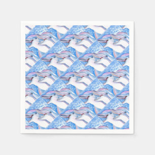 two dolphins paper napkins
