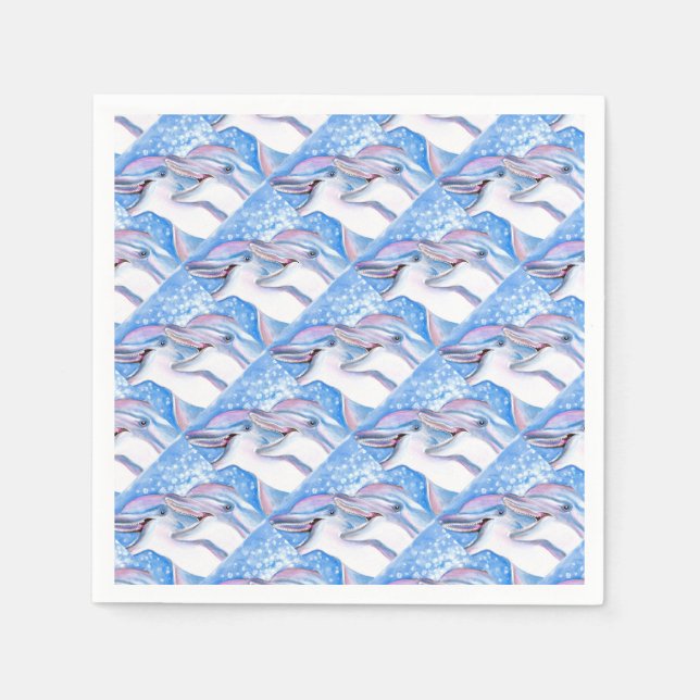 two dolphins paper napkins (Front)