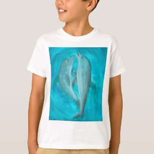Two Dolphins Playing Wild and Free in the Ocean   T-Shirt