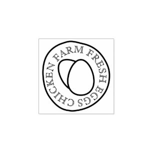 Two Double Egg Couple Cute Food-Themed Rubber Stamp