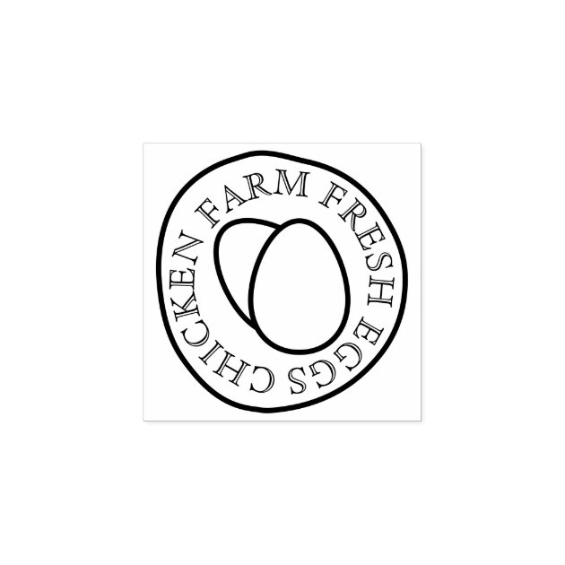 Two Double Egg Couple | Cute Food-Themed Rubber Stamp