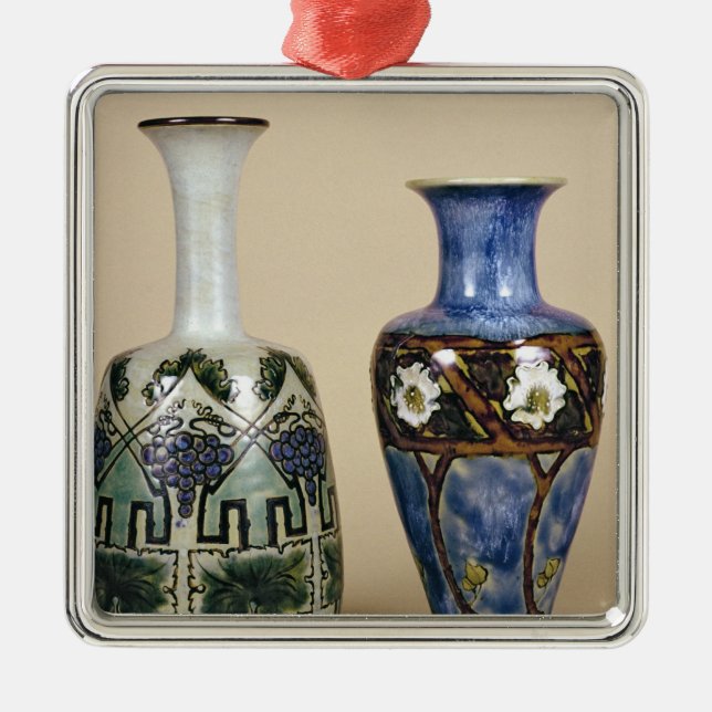Two Doulton vases by Eliza Simmance, c.1880 Metal Ornament (Front)