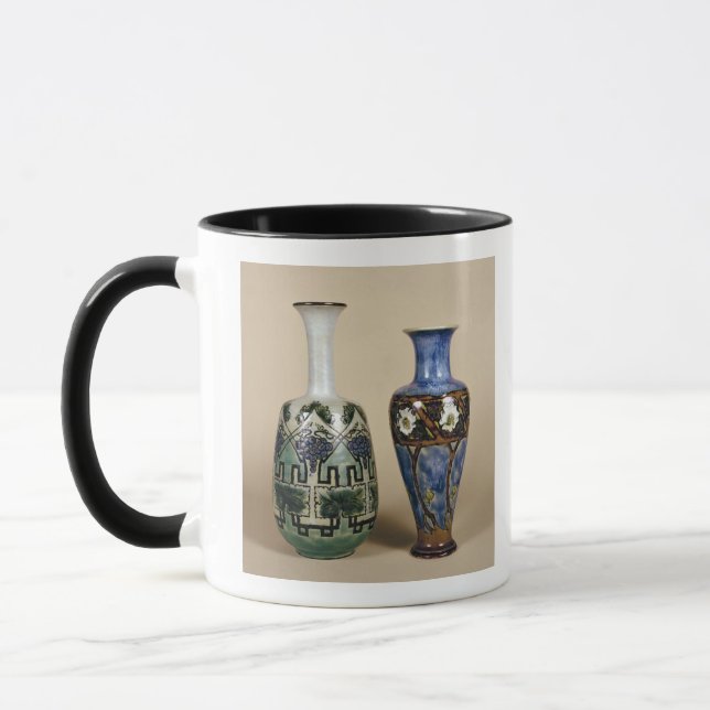 Two Doulton vases by Eliza Simmance, c.1880 Mug (Left)