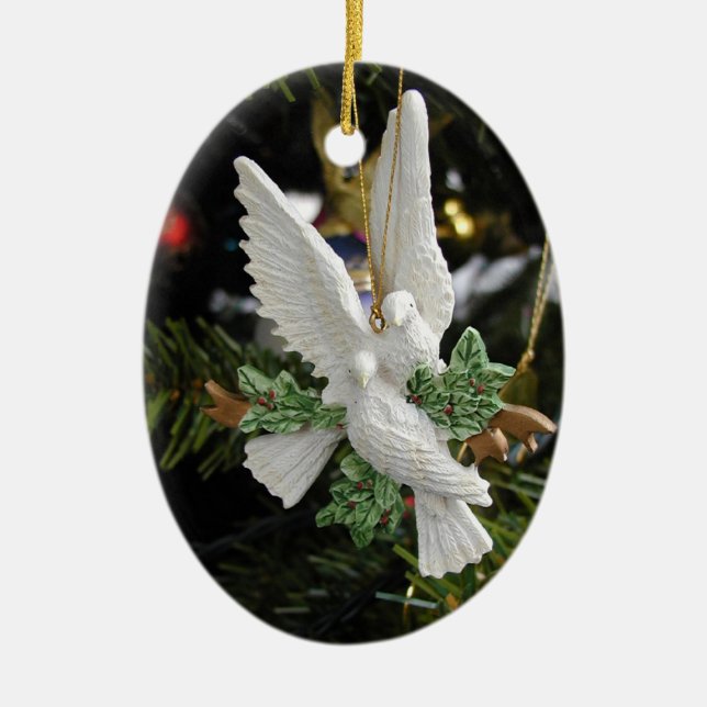 Two Doves Christmas Ornament (Front)