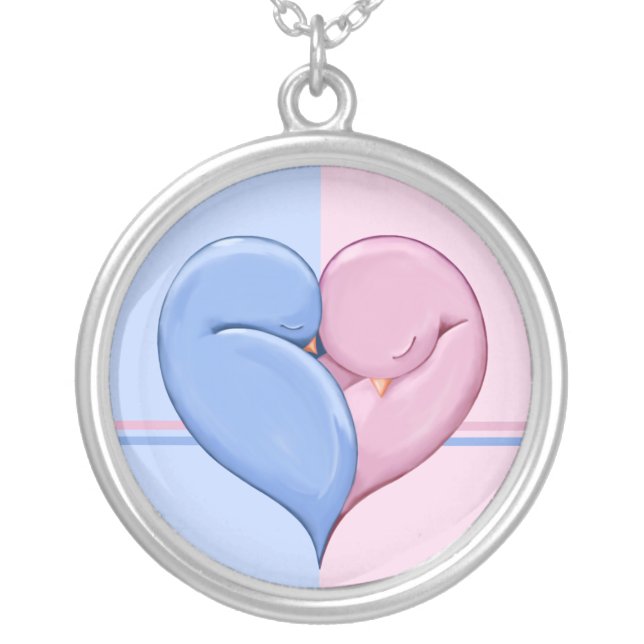 Two Doves One Heart Necklace (Front)
