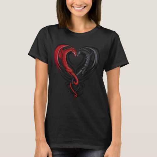 TWO DRAGON IN ONE HEART T_Shirt