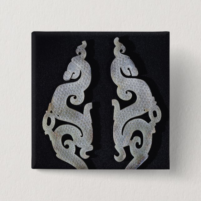 Two Dragons, c.475-221 BC Button (Front)