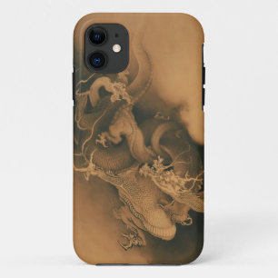 Two Dragons in Clouds Vintage iPhone 11 Case